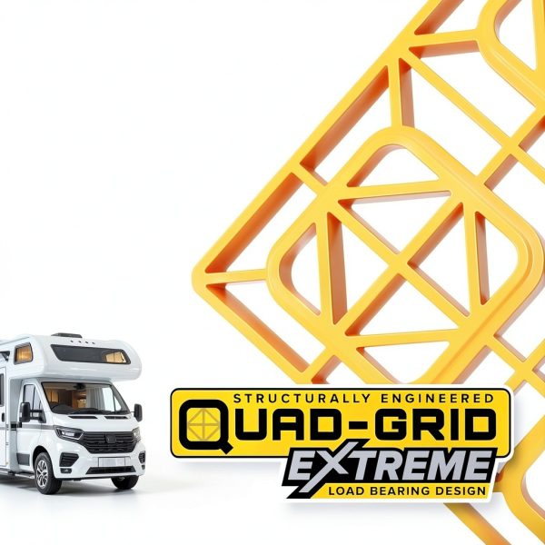 Camco Yellow RV Leveling Blocks 8.5x8.5 Interlocking Kit Model 21022-2