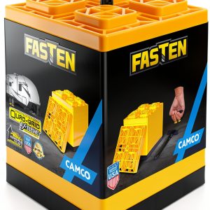 Camco Yellow RV Leveling Blocks 8.5x8.5 Interlocking Kit Model 21022-0