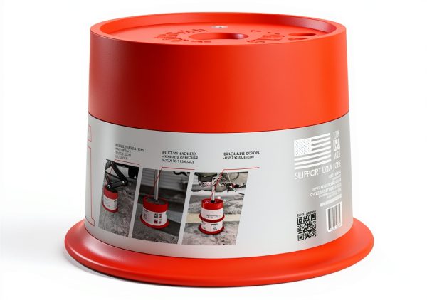 Andersen Hitches Jack Block RV Trailer Jack 8000lb Red Heavy Duty-2