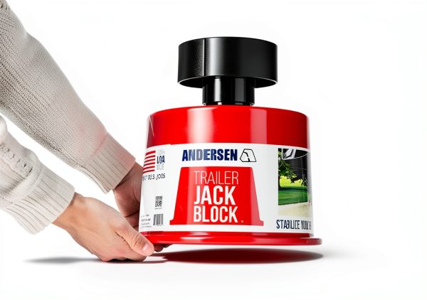 Andersen Hitches Jack Block RV Trailer Jack 8000lb Red Heavy Duty-6