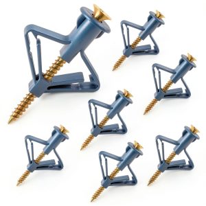 Drywall Anchor Kit 50 Pcs Grey Nylon & Plastic Wall Anchor Set-0