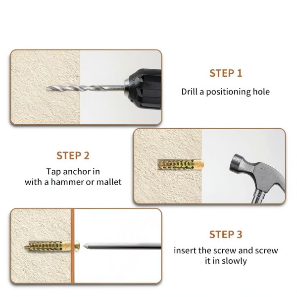 Heavy Duty Hollow Wall Anchors BOLTRIX 30-Pack Tree-Shape Steel Screws-3