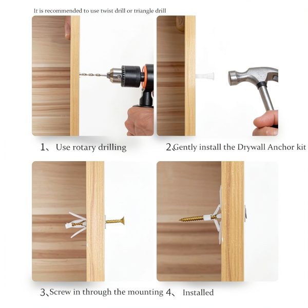 Drywall and Hollow-Wall Anchor Assortment Kit for Drywall，Anchors, Screws, Wall Anchor Hooks, and Hollow-Door Toggle Anchor-6