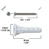 TOGGLER Alligator AF8 Flanged Anchor with Screws, Polypropylene, Made in US, for #8 to #14 Fastener Sizes (Pack of 20)-1
