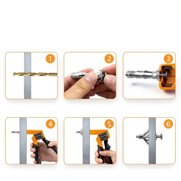 Molly Bolts FOREVTL Hollow Wall Anchors 32pcs 8 Sizes Heavy Duty Set-4