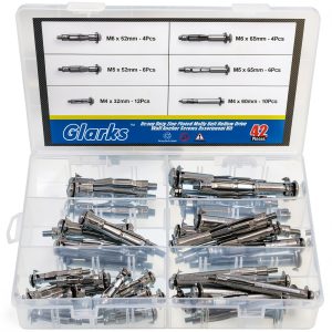Heavy Duty Molly Bolt Anchor Kit by Glarks 6 Sizes Zinc Plated Steel-0
