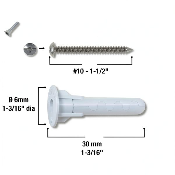 TOGGLER Alligator AF6 Flanged Anchor Made in USA for #6-#12 Screws-1