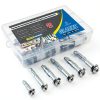 Heavy Duty Molly Bolt Anchor Kit by Glarks 6 Sizes Zinc Plated Steel-6