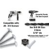 TOGGLER Alligator AF8 Flanged Anchor with Screws, Polypropylene, Made in US, for #8 to #14 Fastener Sizes (Pack of 20)-2