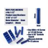 100 Pcs Blue Plastic Anchors for Concrete 5/16" x 1-1/2" #14 Screw or-1