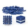 100 Pcs Blue Plastic Anchors for Concrete 5/16" x 1-1/2" #14 Screw or-3