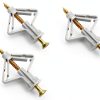 Drywall Anchors Piutouyar 50pcs Butterfly with Screws Grey-0