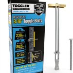 TOGGLER SNAPTOGGLE Heavy-Duty Drywall Toggle Bolt – 3/16"-24 UNC Zinc-Plated Anchor for Hollow Walls, Plaster & Tile – Holds 238 lbs in 1/2" Drywall, Easy Install – 2 Pack (Bolts Included)-0