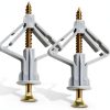 Drywall Anchors Piutouyar 50pcs Butterfly with Screws Grey-2