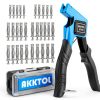 AKKTOL Molly Bolts for Drywall & Plaster Walls (0.12"-1.28"), Easy to Use with Setting Tool, 36 PCS Heavy-Duty Hollow Wall Anchors in 6 Sizes, Holds Up to 65 LBs, Includes Storage Box-0