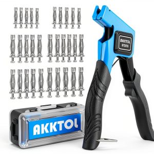 AKKTOL Molly Bolts for Drywall & Plaster Walls (0.12"-1.28"), Easy to Use with Setting Tool, 36 PCS Heavy-Duty Hollow Wall Anchors in 6 Sizes, Holds Up to 65 LBs, Includes Storage Box-0