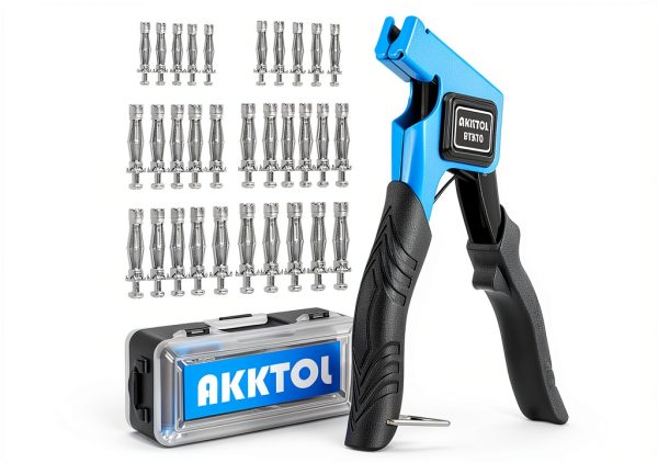 AKKTOL Molly Bolts for Drywall & Plaster Walls (0.12"-1.28"), Easy to Use with Setting Tool, 36 PCS Heavy-Duty Hollow Wall Anchors in 6 Sizes, Holds Up to 65 LBs, Includes Storage Box-0